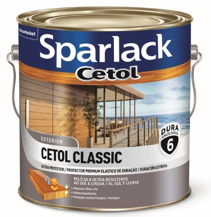 Verniz Cetol para Madeira Brilhante Mogno 3,6 Litros Sparlack - Coral