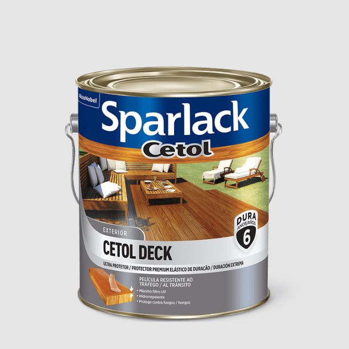 Verniz Cetol Deck Natural Semi-Brilho Sparlack  3.6 Litros - Coral