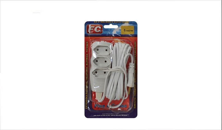 Extensao Dupla 5m Branca f.c