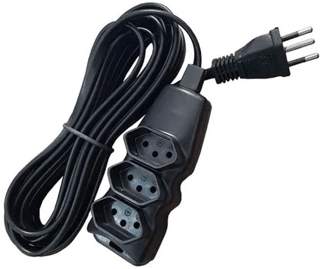 Extensao Tripla 10m Preta f.c