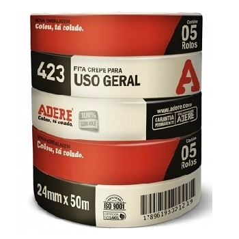 Fita Crepe uso Geral 24mmx50m Bege Adere