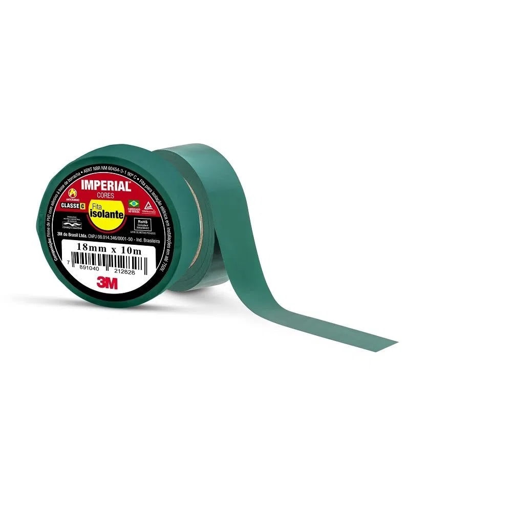 Fita Isolante 18mmx10mts Verde Imp.core