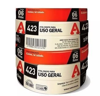 Fita Crepe uso Geral 18mmx50m Bege Adere