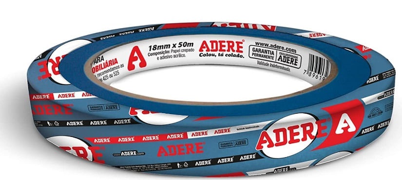 Fita Crepe P/pintura 18mmx50m Azul Adere