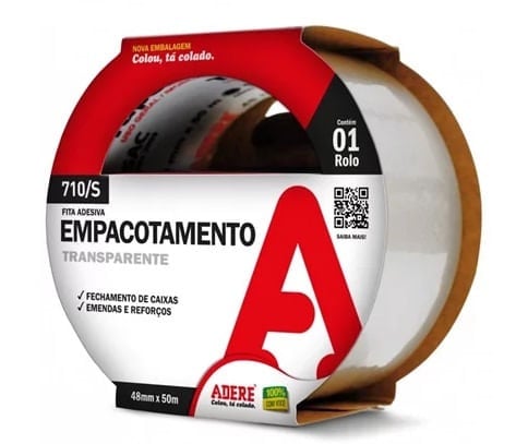 Fita P/embalagem 48mmx50m Transp Adere