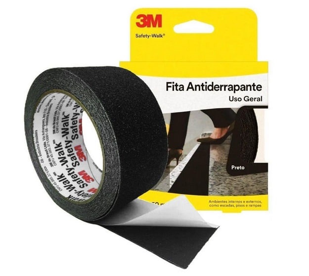 Fita Antiderrapante 50mmx5mt Preta 3m