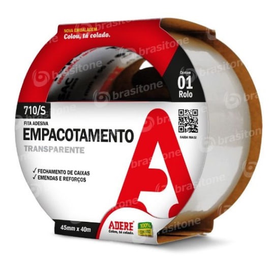 Fita P/embalagem 45mmx40m Transp Adere