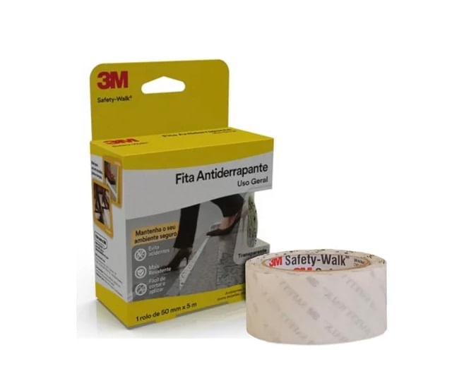 Fita Antiderrapante 50mmx5mt Incolor 3m