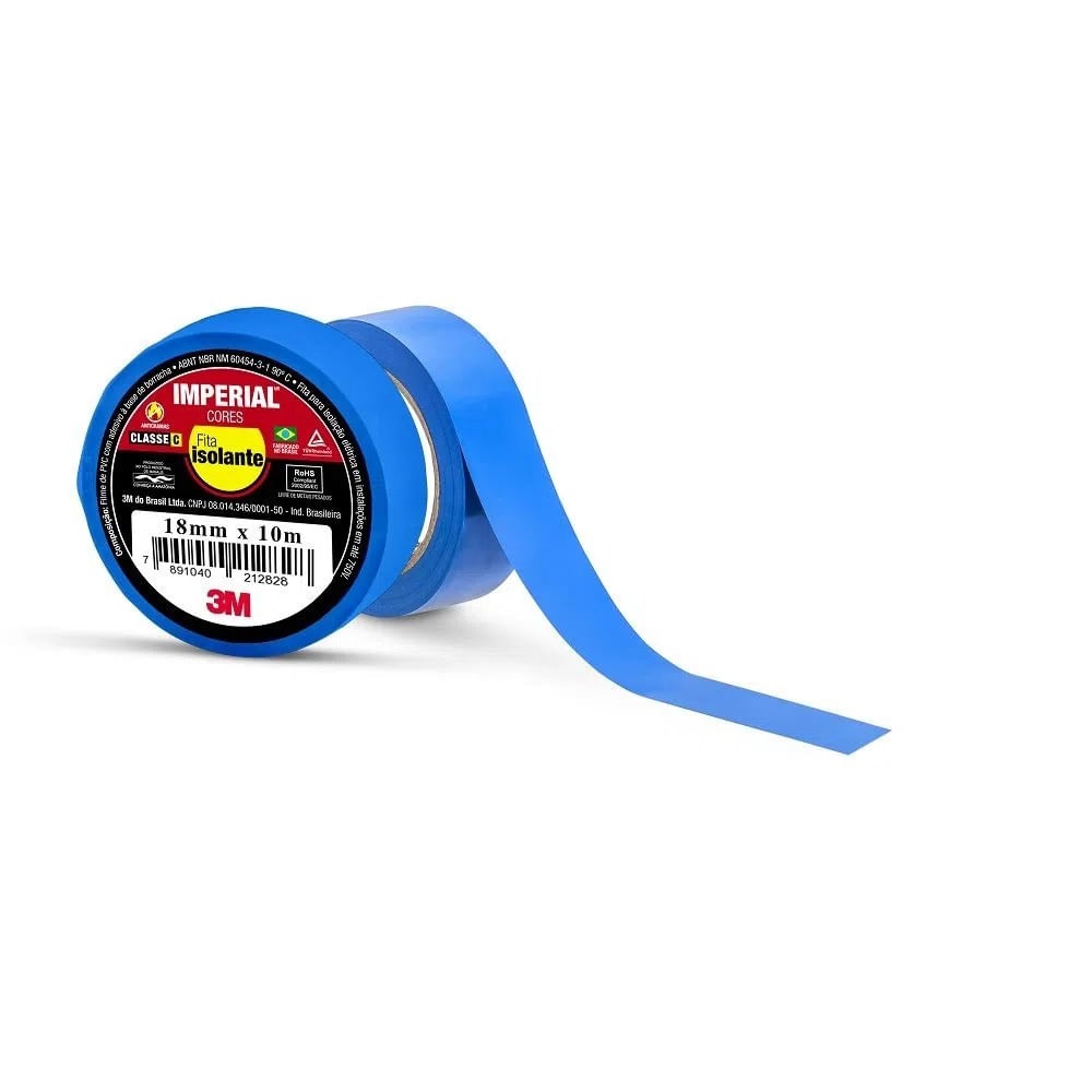 Fita Isolante 18mmx20mts Azul 3m