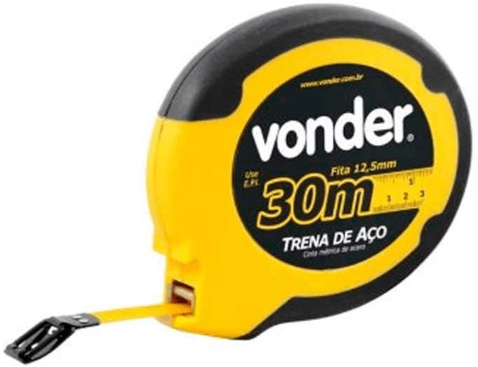 Trena de Aço Longa 12,5mm x 30 Metros Vonder
