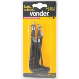 Chave Allen 1,5-8mm jg 8pcs Vonder