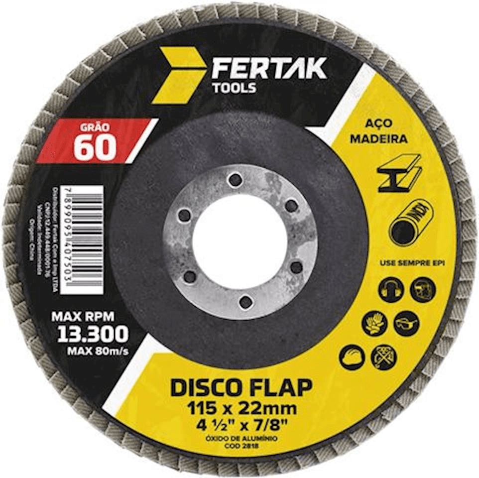 Disco Flap 4-1/2” 115mm Gr60 Fertak
