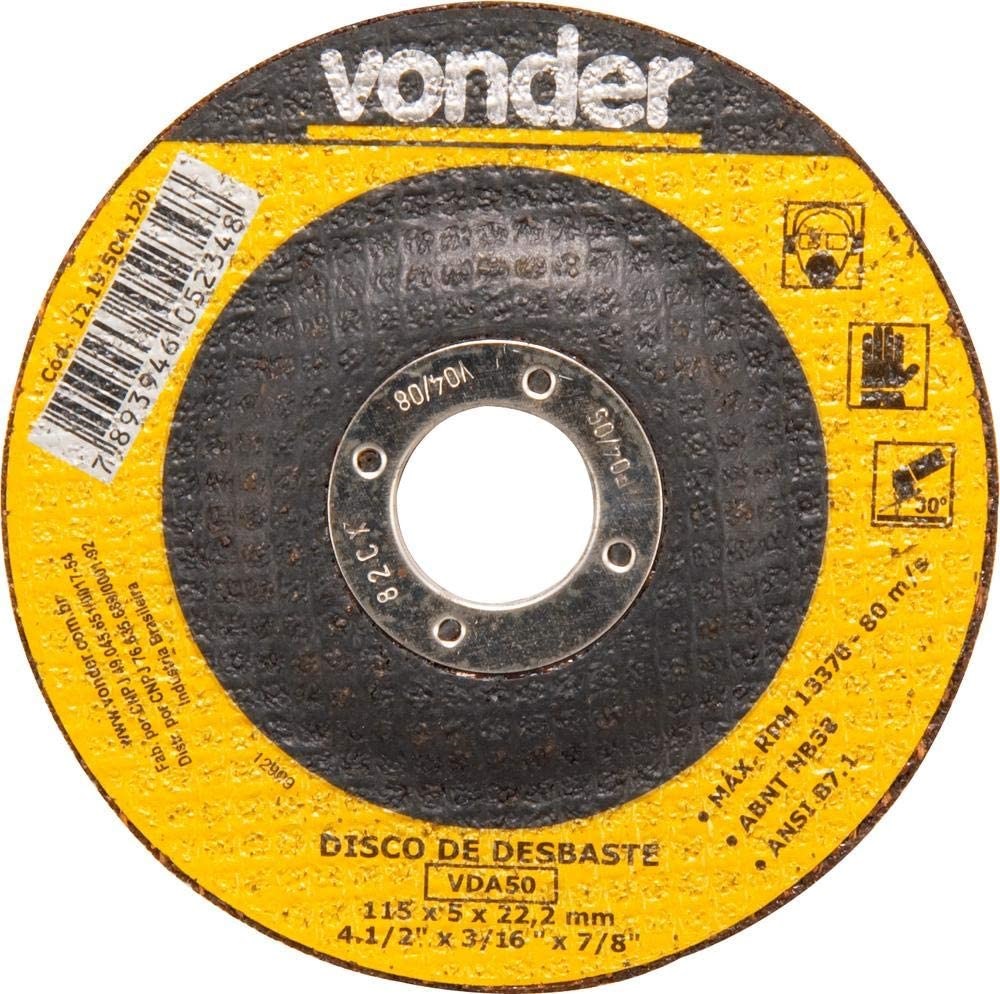 Disco Desbaste 4.1/2x3/16x7/8 Vonder