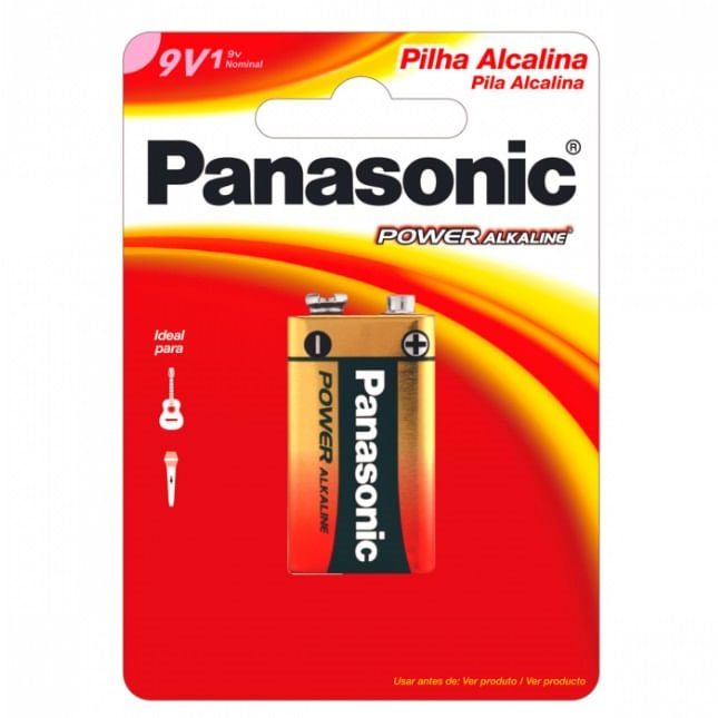 Bateria 9v Alcalina Power Panasonic