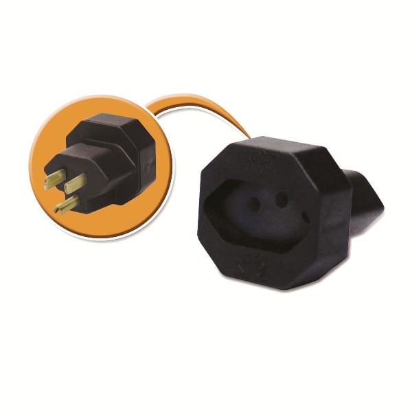 Pino Adaptador tri p/ Tomada 15a pt Forc