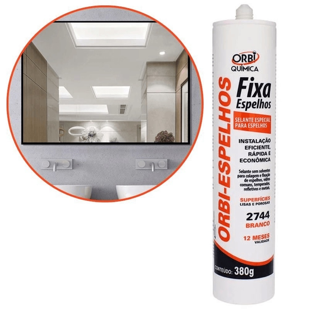 Fixa-espelhos Selante Neutro 400g Orbi