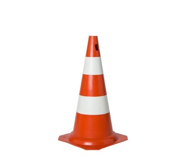 Cone Sinal.75cm Laranja/branco