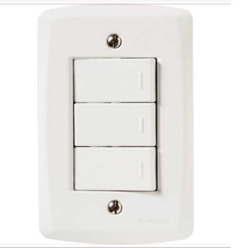 3 Interruptor Paral 10a Lux2 Tramontina