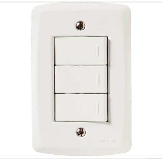 Interruptor Triplo Simples 10a Lux2