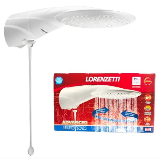 Ducha Advanced Turbo Eletronico 7500w Branco - Lorenzetti