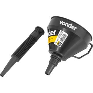 Funil Plastico Preto Flexivel Vonder
