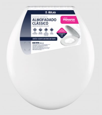 Assento Sanitario Almofadado Classico Branco - Atlas