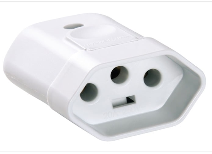 Plugue Femea 3p 20a Branco Tramontina