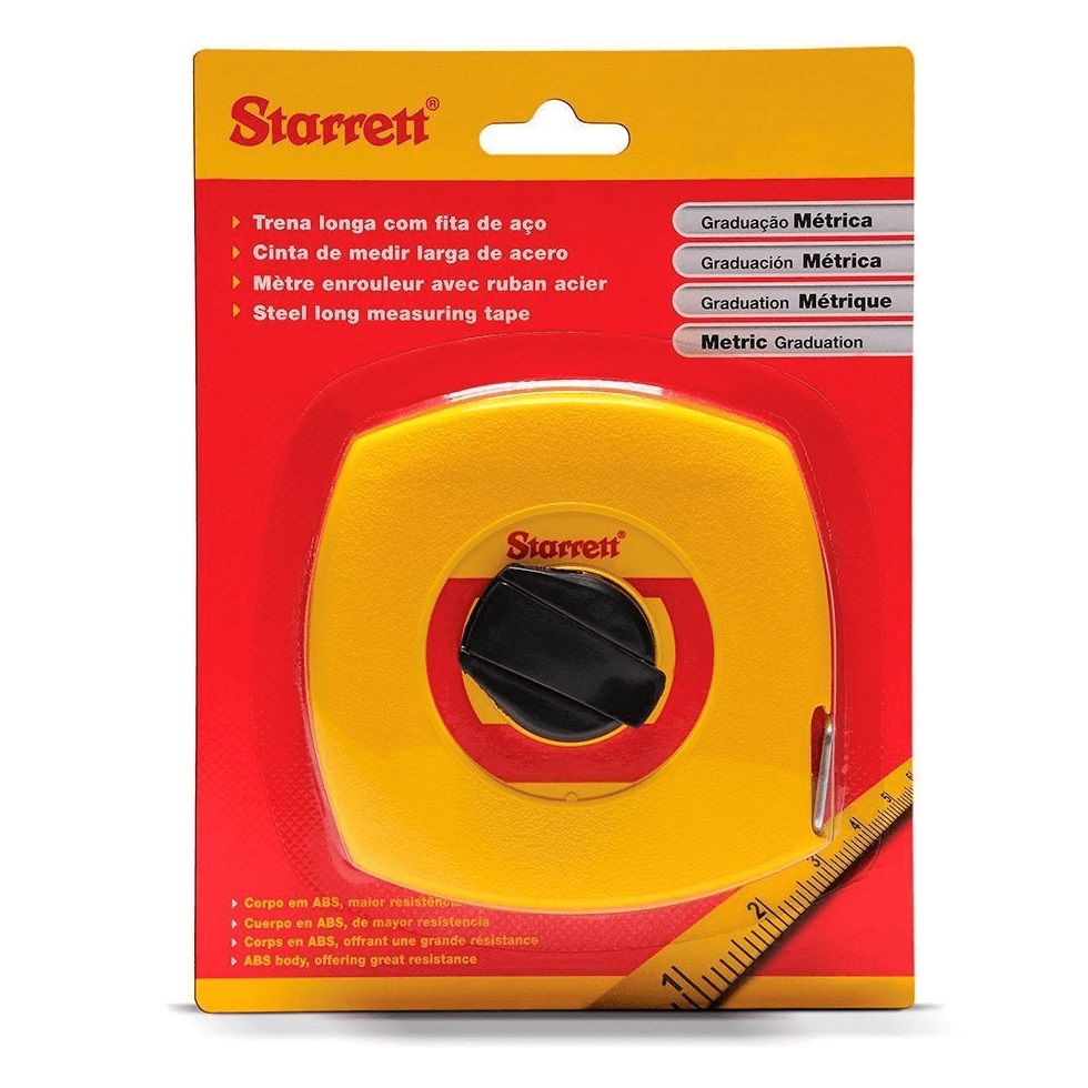 Trena C/fita aço cx Plast C/15m Starrett