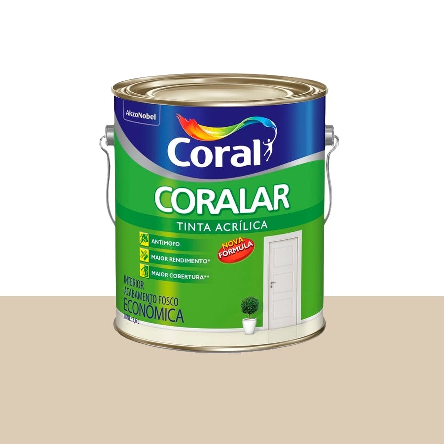 Tinta Coralar acr Fosco Areia 3.6l