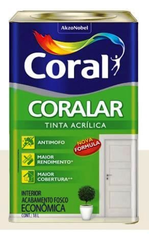 Tinta Coralar acr Fosco Marfim 18l
