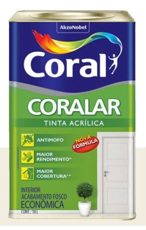 Tinta Coralar acr Fosco Perola 18l