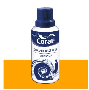 Corante Base Agua  Amarelo 50ml Coral