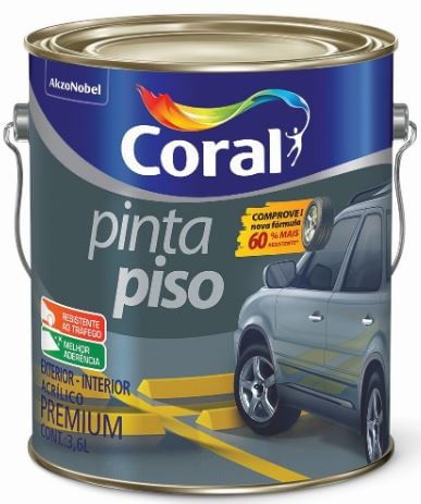 Tinta Pinta Piso Cinza Medio 3.6l Coral