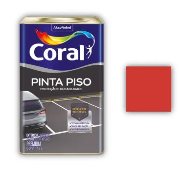 Tinta Pinta Piso Vermelho 18 litros - Coral