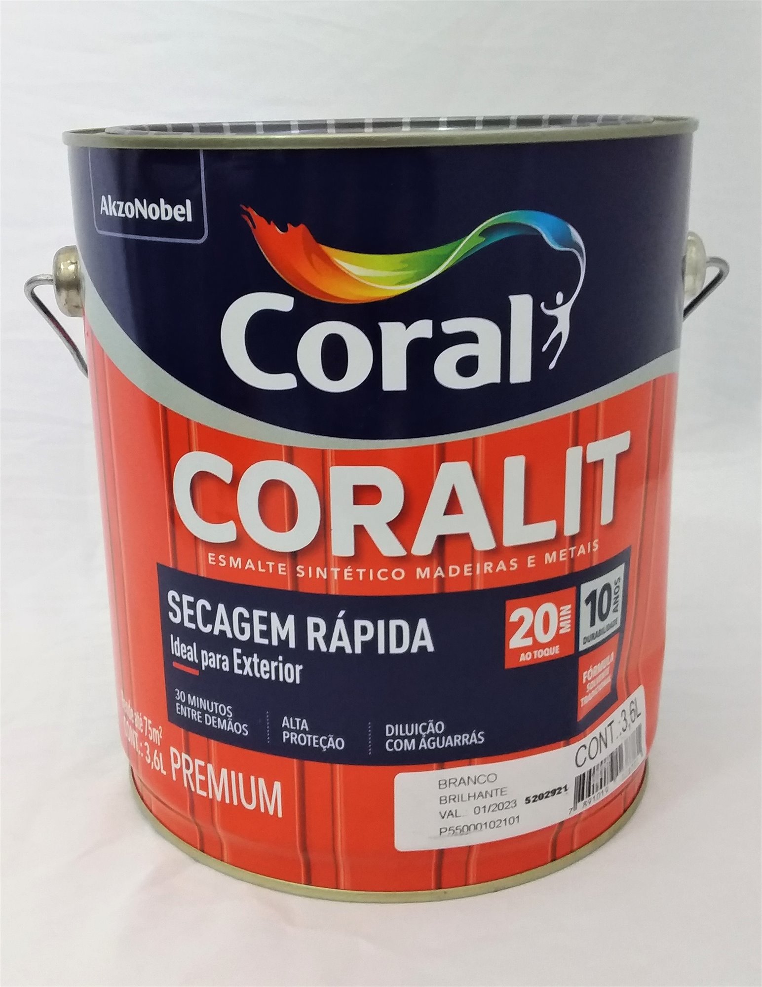 Esmalte Coralit sec rap br bc gel 3.6l