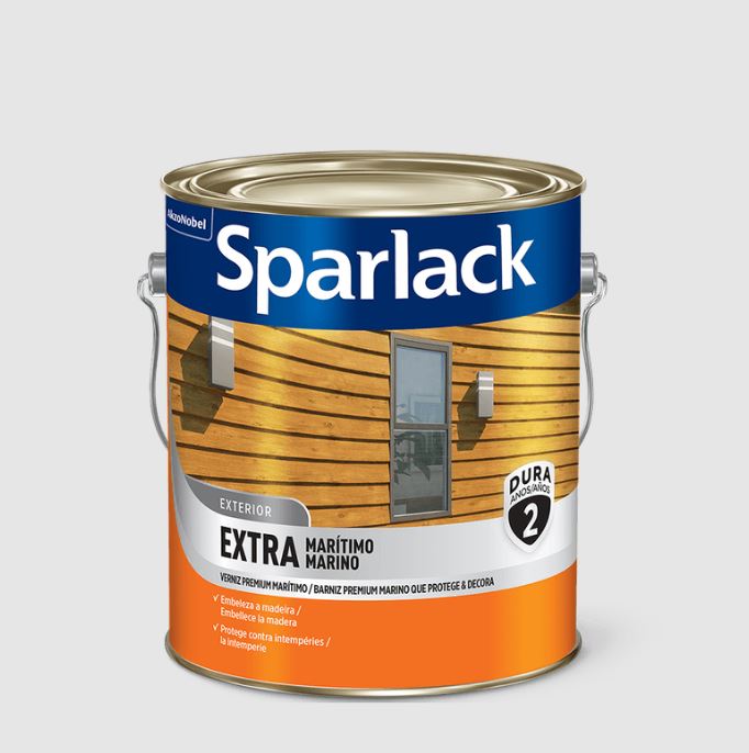 Verniz  Extra Marítimo Acetinado Natural Incolor Sparlack 3,6 Litros  - Coral