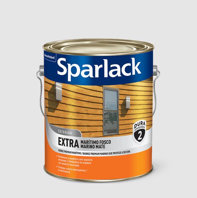 Verniz Extra Marítimo Fosco Natural Sparlack 3,6 Litros - Coral