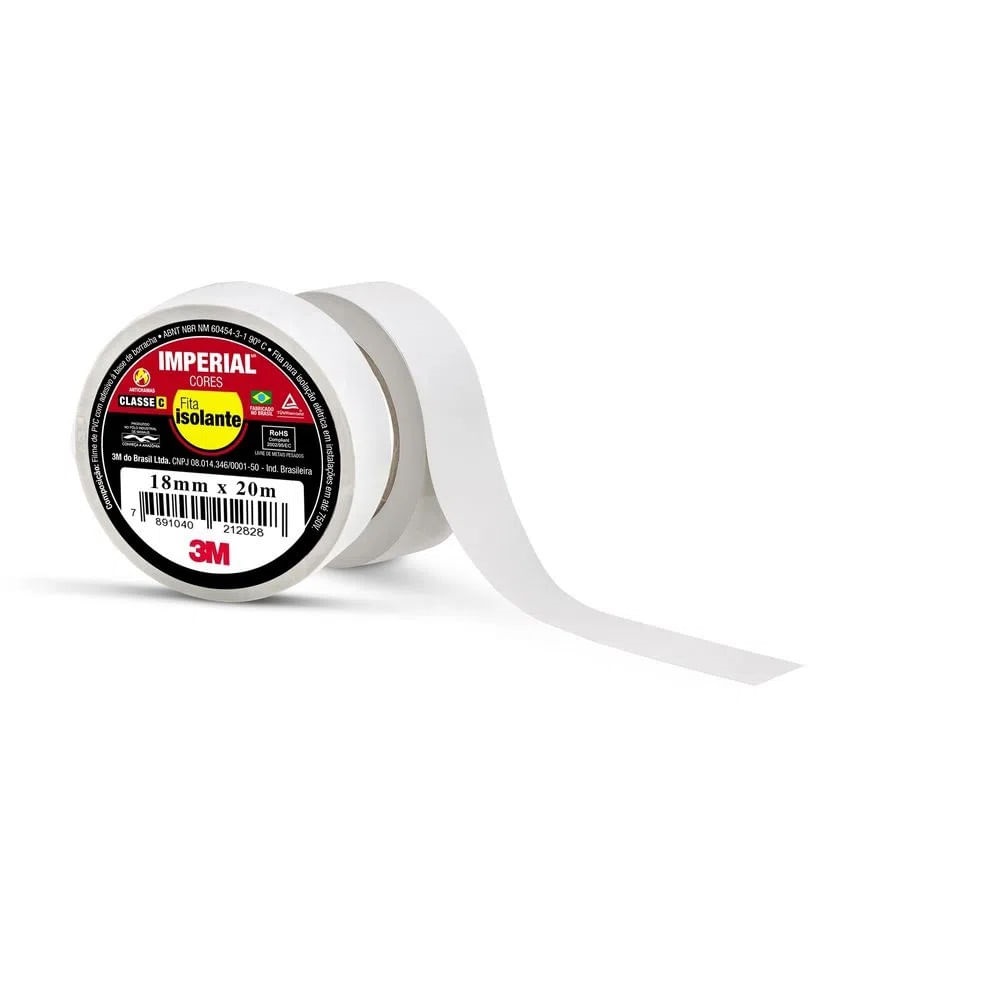 Fita Isolante 18mmx20mts br Imp. Cores