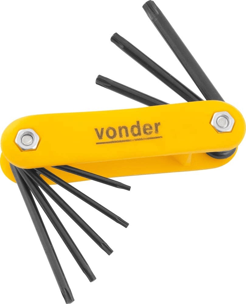 Jogo de Chave Torx C/8pcs t09 a t40 crv
