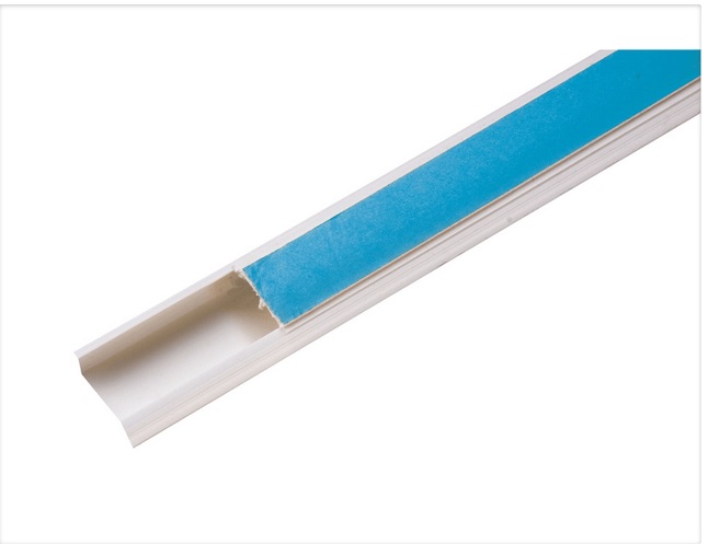 Canaleta Com Divisoria e Fita Dupla Face 20x10mm 2Metros - Tramontina