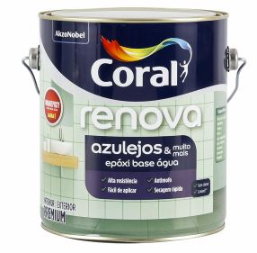 Tinta Epóxi Renova Azulejos E Muito Mais Acetinado Branco 3,6L - Coral