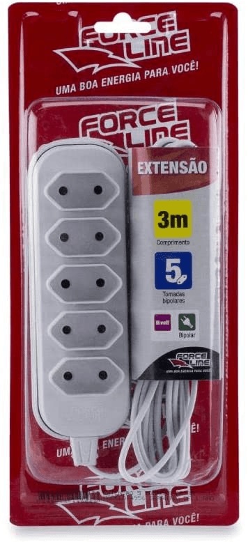 Extensao 5 tom 3mt 10a br Forceline