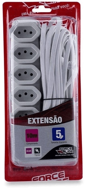 Extensao Trip 5 tom 10mt 10a br Forcelin