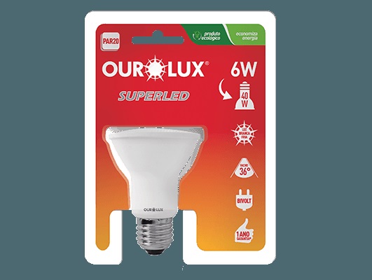 Lampada led Par20 6w 3000k Ourolux