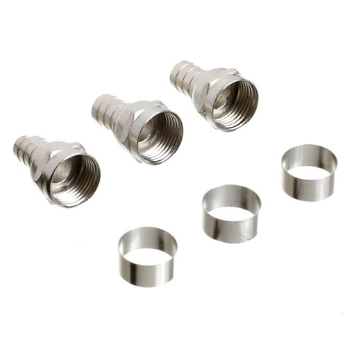 Conector Femea rg6 C/anel(3pcs) f.c