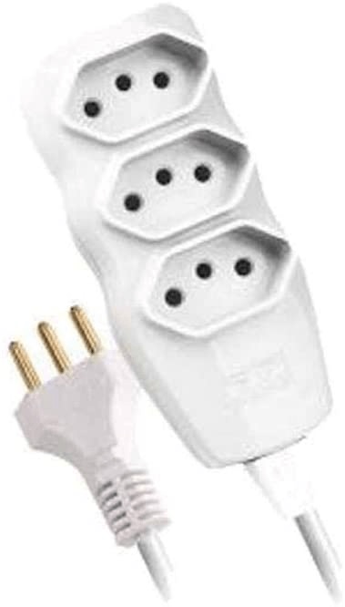 Extensao Tripla 5m Branca f.c