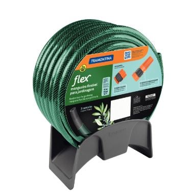 Mangueira Para Jardim com Engate, Esguicho e Suporte 25 Metros - Tramontina