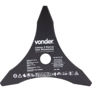 Lamina 3 Pontas P/roçadeira 25mm Vonder