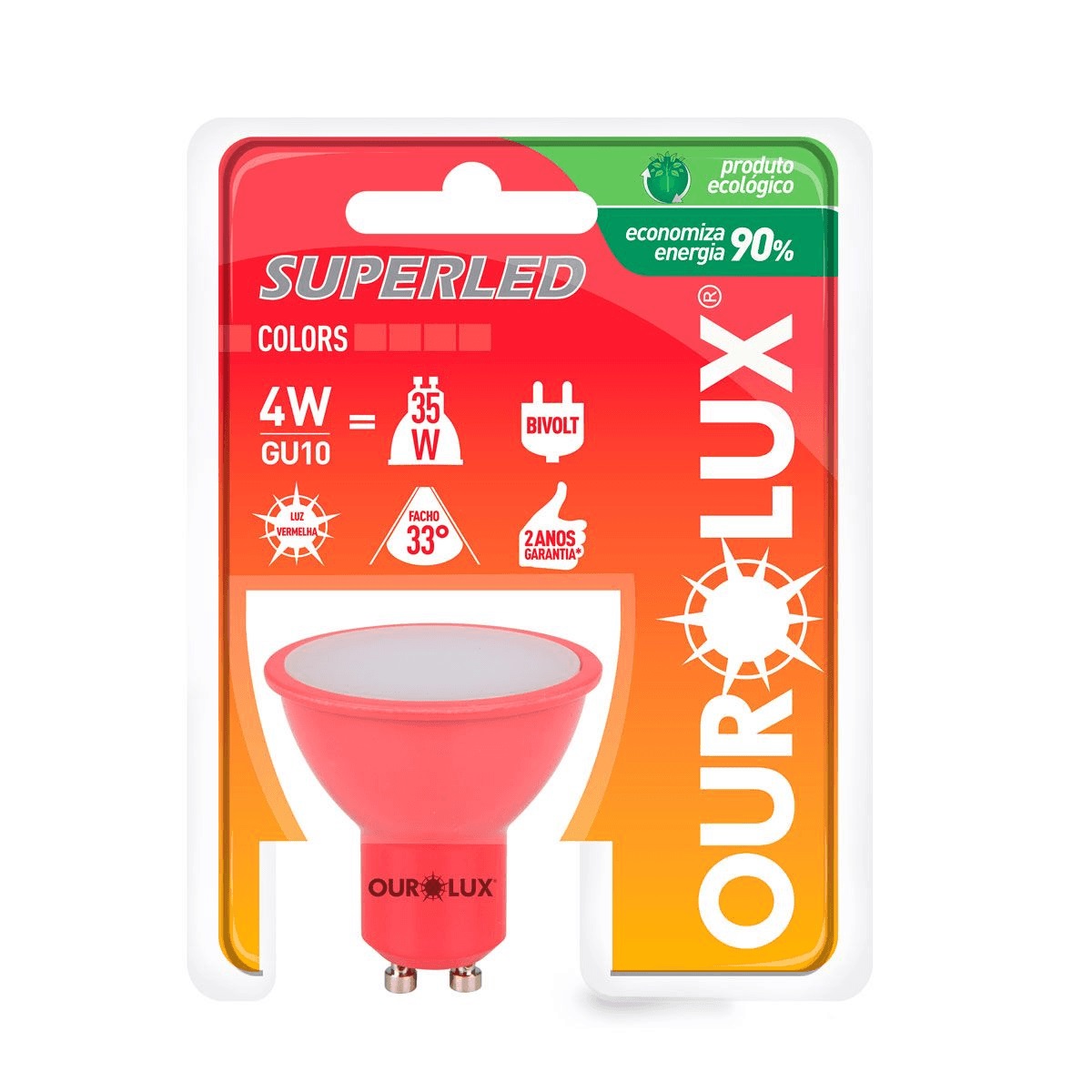 Lampada Superled Colors 4w Gu10 vm Ourol
