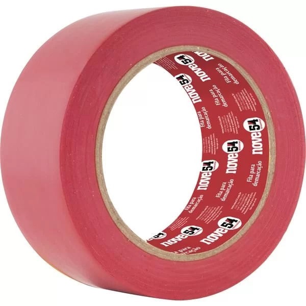 Fita Demarcacao 48mmx30m Vermelho Nove54